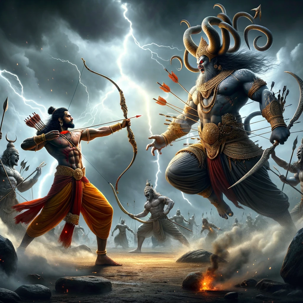 Fierce Encounter between Rama and Ravana